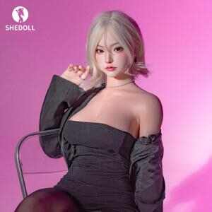 SHEDOLL 白露 168cm御姐支配者 D杯露肩黑裙-透光黑丝 可动口腔+加热夹吸体